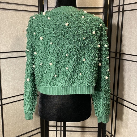 Mighty Fine loop & pearl cardigan- see measurements for sizing! Gorgeous❤️ - Picture 3 of 10
